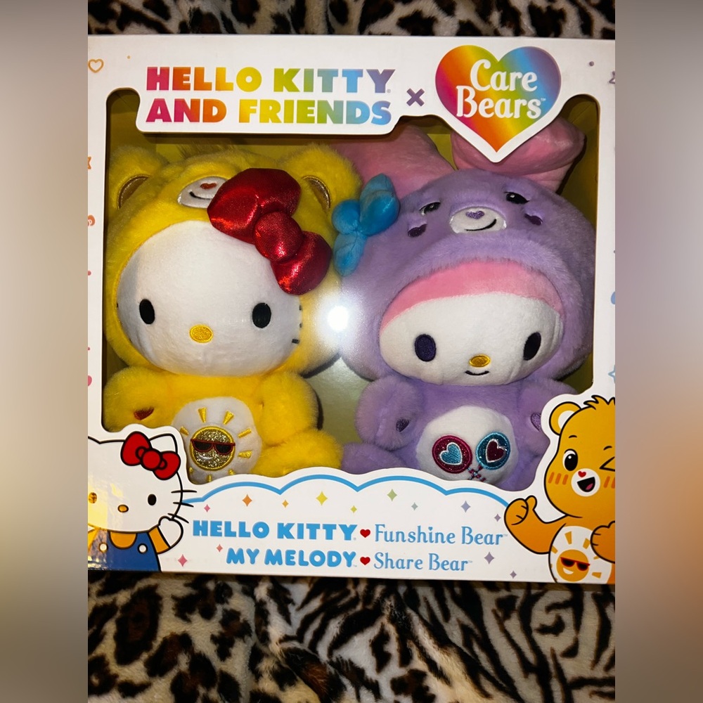 Hello Kitty and Friends X Carebears Plush Set